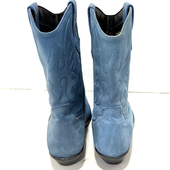 Nicole Light Blue leather Western Boots 9 - Picture 6 of 9